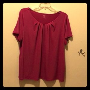 3X Fuchsia Worthington Woman Stretchy Blouse